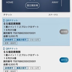 サッカーJ2チケット　本日　（5／6）国立競技場に行ける方フリー...