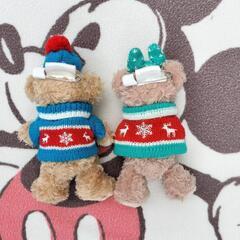 ダッフィー&シェリーメイ　ぬいぐるみバッジセット　ディズニーの画像