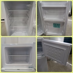 [八5229] Haier　ハイアール　2019年製　冷凍冷蔵庫　130L  JR-N130A   外形寸法　幅474㎜  奥行495㎜  高さ1128㎜の画像