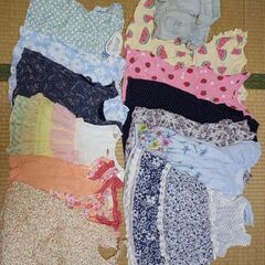 ワンピース　花柄　女の子　90　95　いちご　スイカ　猫　フリフリ