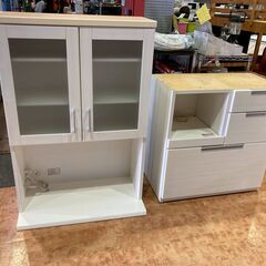 【愛品館 市原店】ニトリ｜ダリア80KB｜2枚扉キッチンボードの画像