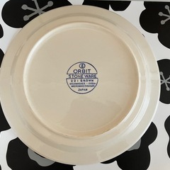 ORBIT ストーンウェア 221 BROWN 皿の画像