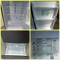 F1907 【Panasonic】パナソニック　2020年製　ノンフロン冷凍冷蔵庫　168L   NR-B17CW-T形　外形寸法　幅480㎜  奥行586㎜  高さ1293㎜の画像