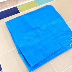 【美品】厚めブルーシート　170cm角 ハトメ付きの画像