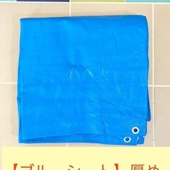 【美品】厚めブルーシート　170cm角 ハトメ付きの画像