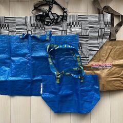 イケア買い物袋大小３つ＋コストコ袋　４点セット