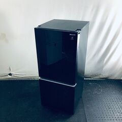 ID:rg220578 シャープ SHARP 冷蔵庫 一人暮らし 中古 2020年製 2ドア 137L ブラック ファン式 両方開き SJ-GD14F-B  【リユース品：状態B】【送料無料】【設置費用無料】