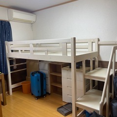 耐荷重700kg！宮棚付きロフトベッド