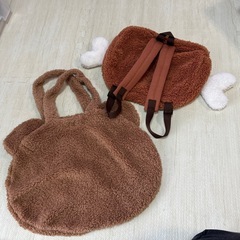 子供用バッグ　くまトート&お肉リュックの画像