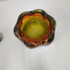 値下　MultiGlass　レトロ　灰皿・小物入れ・花瓶（剣山をいれて利用）の画像