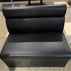 テンポス 業務用ボックスソファ レザー　幅900×奥行600×高...