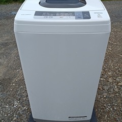 八5266 【HITACHI】　2016年製　全自動電気洗濯機　5kg  NW-5WR  外形寸法　幅539㎜  奥行508㎜  高さ965㎜の画像