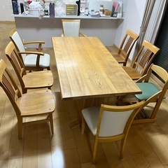 ダイニングテーブル　椅子8脚　総額約35万円以上の品　神奈川県横浜市