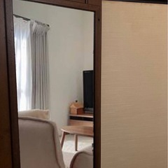 【本日限り！】 取置き可能 鏡付き 木製 洋服タンス（縦長）