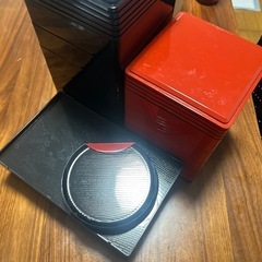 セリア購入　お正月食器セット　お重トレー