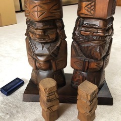 北海道 木製　アイヌの置物