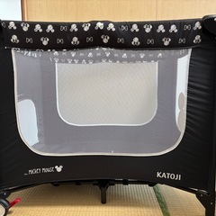 KATOJI 折りたたみベビーベッド（ミッキーマウス）の画像