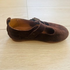 ブラウン スエード ベビーシューズ　韓国子供服の画像