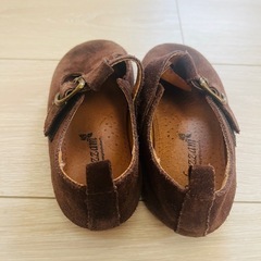 ブラウン スエード ベビーシューズ　韓国子供服の画像