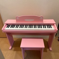 ピンク 61鍵キーボードと椅子セット