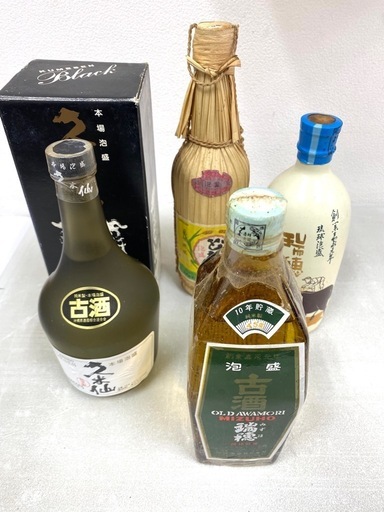 泡盛セット　レア創業嘉永元年　瑞穂45度720mlメタノール０　どなん　久米仙43度　瑞穂（陶器）30度♯33333