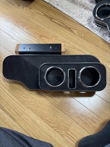 エブリィワゴンフロントテーブルブラックウッド