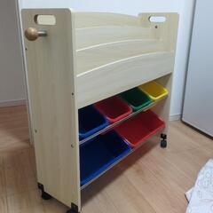 絵本ラック　おもちゃ箱付きの画像