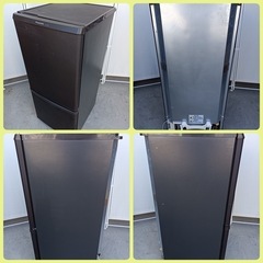 F1888【Panasonic】　パナソニック　2019年製　ノンフロン冷凍冷蔵庫　138L   NR-B14BW-T形　外形寸法   幅480㎜  奥行586㎜ 高さ1119㎜  の画像