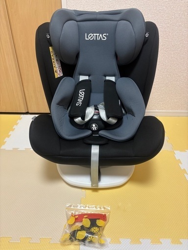 【売買済】 チャイルドシート ※欠品有　360&deg; 回転式 0か月~12歳頃(0-36kg) ISOFIX・シートベルト固定両対応 (ブラック(ISOFIX))