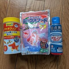 金魚の餌と、薬