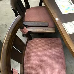 【ジャングルジャングル石津店】ニトリ　ダイニングセット　ヤマト4　ダイニング　回転椅子　古民家　チェア　北欧　おしゃれ　天然木　新生活　クリーニング済み　堺市　石津の画像