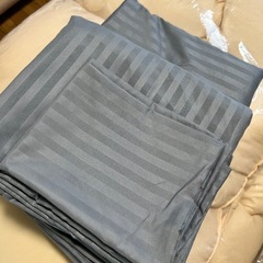 未使用シングル布団セット（カバー付き）の画像