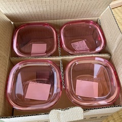 【イワキ iwaki】保存容器  7点セット ピンクの画像