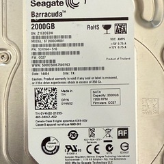 2TB HDD 3.5インチの画像