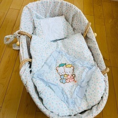 クーファン 抱っこ布団 セット くまさん お花柄 バスケット 枕...