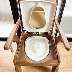 アロン化成 安寿 介護用 
家具調ポータブルトイレ コンパクトの画像