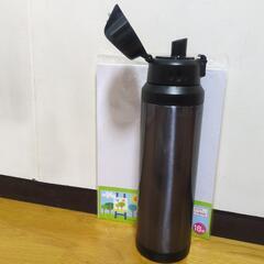 水筒　カバー付き　黒の画像