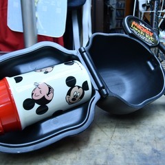 ●Made In USA●米国製　ミッキーマウス　ランチキット　水筒付き　ビンテージ品●水筒入れ　ヴィンテージ　ミッキー　ソフビ　相模原●の画像