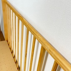 ティンバーベビーベッド ハイタイプ 高さ3段階調節の画像