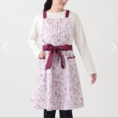 【新品未使用】AfternoonTea　大花柄エプロンの画像