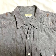 ビンテージ  メンズ メルローズ  ブラウス  ダンガリーシャツ  Mサイズの画像