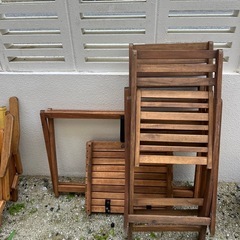アウトドア　ダイニングセットの画像