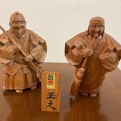 一位一刀彫　高砂人形