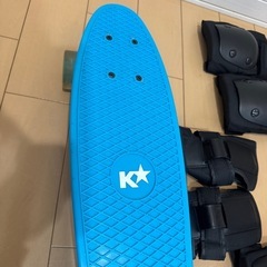スケボーとプロテクター　キッズ用の画像