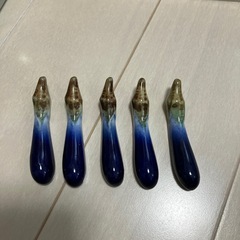 なすの箸置き5個(蓋付き小鉢おまけ)