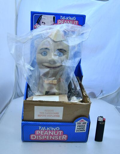 ●希少な未開封(^^♪●USA雑貨　トーキング　ピーナッツディスペンサー　ビンテージ品●アメリカ雑貨　ヴィンテージ　相模原●