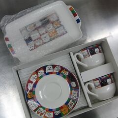 Manhattaner's マンハッタナーズ MIKASA ペアーエスプレッソ カップ＆ソーサー×2 プレートセット 外箱付き C＆S コーヒーカップ デミタスカップ 札幌 手稲の画像