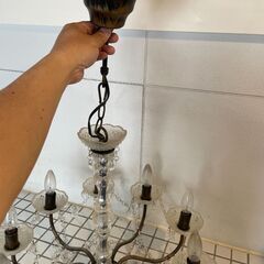 【引取日時限定】　無料　差し上げます　ダイニング照明　シャンデリア①の画像