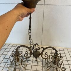 【引取日時限定】　無料　差し上げます　ダイニング照明　シャンデリア②の画像