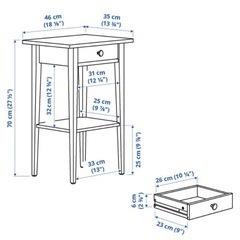 IKEA イケア　サイドテーブル　ヘムネスの画像